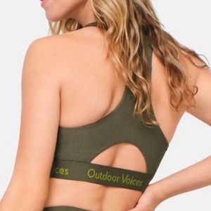 NWT Outdoor Voices DoingThings TechSweat Bra Olive